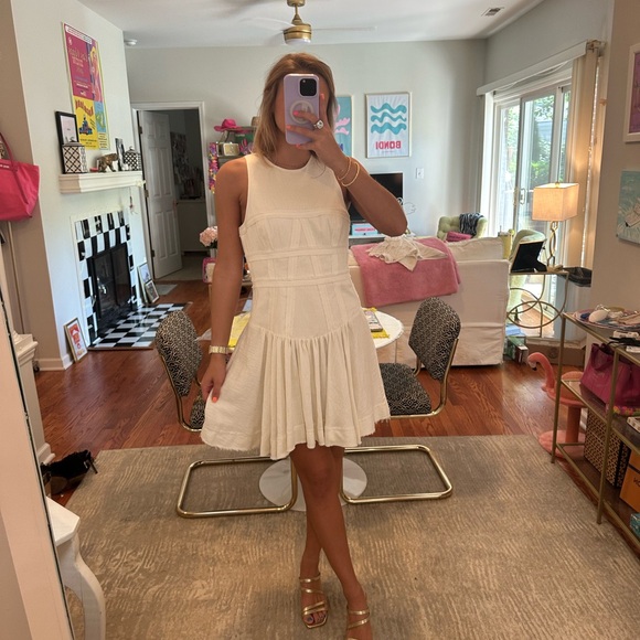 AJE tidal corset white mini dress size US 6 - Picture 3 of 7